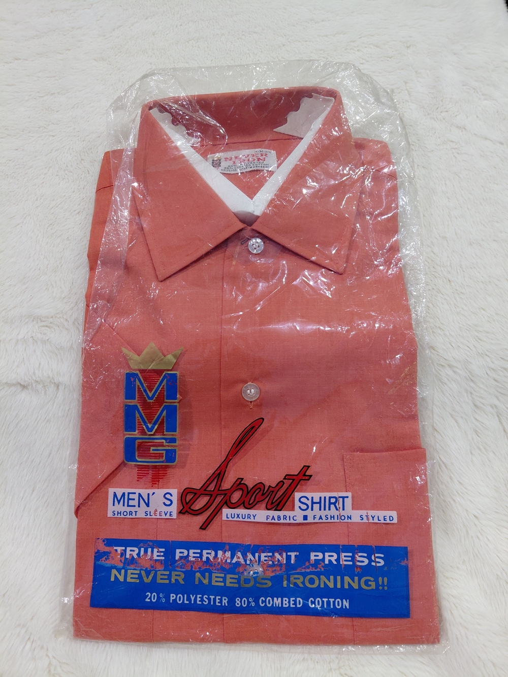 NWT MMG Men's Short Sleeve Sport Shirt - Coral